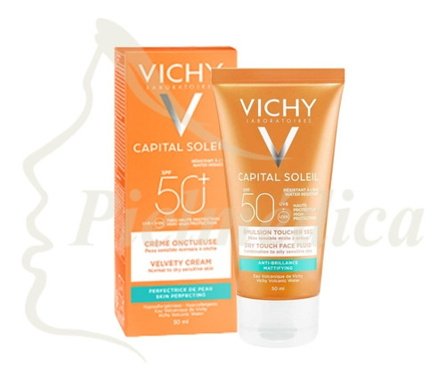 Bloqueador Vichy Toque Seco Sin Color Fps 50+ 50ml