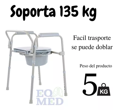 Silla Comodo 3 En 1  Silla Para Baño Con Inodoro Plegable