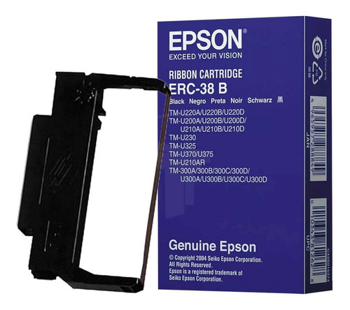 Cinta Epson Negra Para Miniprinters Erc-38b Tmu-200 Tm-300