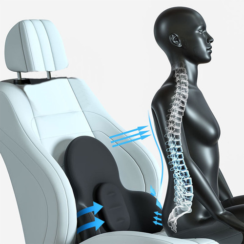 X Cojín Ergonómico De Soporte Lumbar Ajustable For Coche, Es
