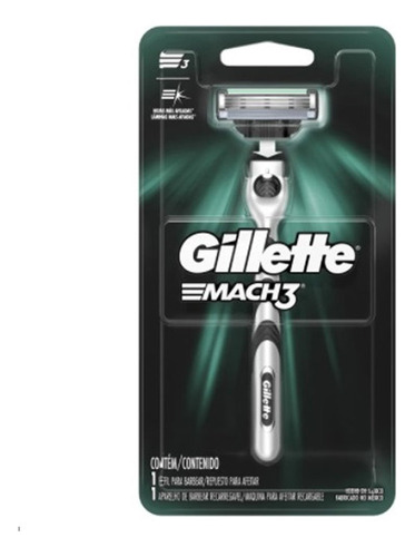 Maquina Afeitadora Recargable Gillette Mach3 Original