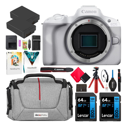 Cámara Canon Eos R50 Sin Espejo Aps-c De Cuerpo Blanco Con A