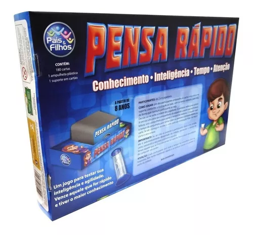 Pensa Rápido Jogo de Perguntas e Respostas Brinquedo Educativo Jogos e  Desafios Bambalalão Brinquedos Educativos