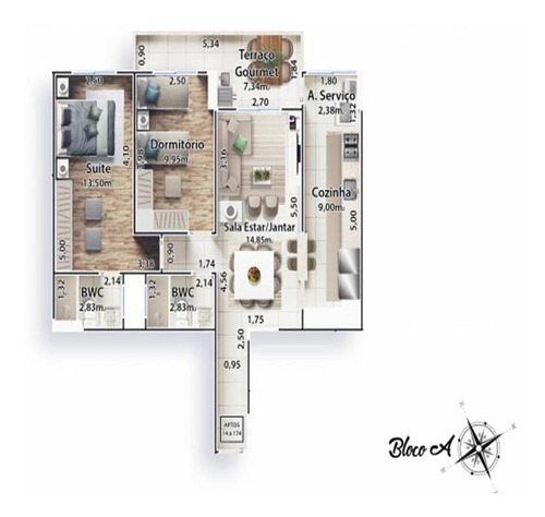 Imagem 15 de 15 de Apartamento, 2 Dorms Com 75.57 M² - Boqueirao - Praia Grande - Ref.: Gim6023529 - Gim6023529