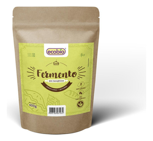 Fermento Ecobio 400g - Fubá De Milho Orgânico E Cremor