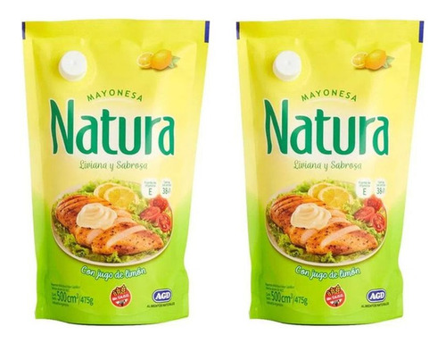 Pack X2u Mayonesa Liviana Con Jugo De Limón Natura 500g