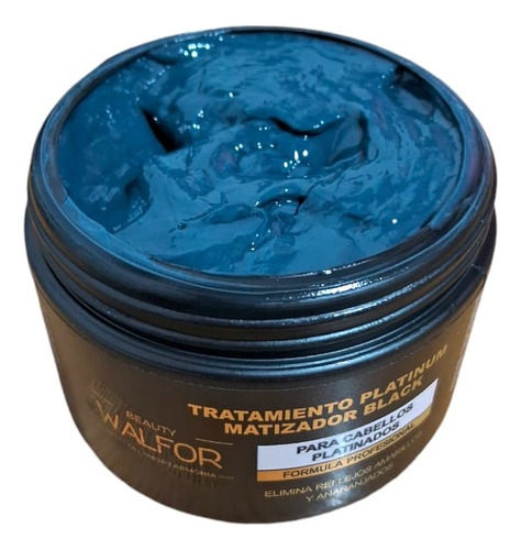 Tratamiento Platinum Matizador Black Walfor Cabellos Platinados X250g Intensifica Rubio Gris Plata