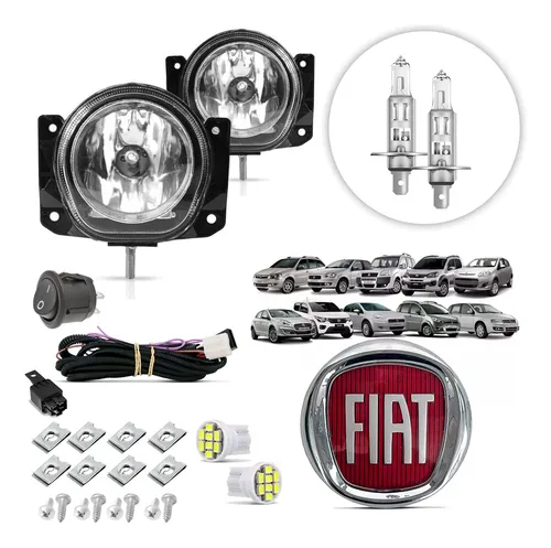 comprar Par Farol Neblina Origina Auxiliar Farol Milha Vidro Fiat H1
