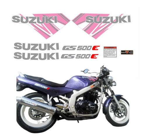 Kit Adesivos Suzuki Gs500e Gs 500e 1993 Azul Ca-15512