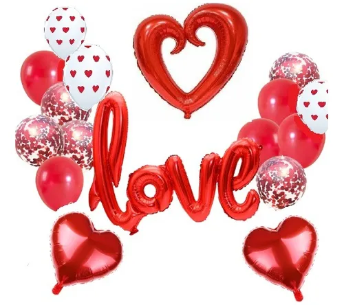 comprar Globos Bombas San Valentin Amor Corazon Calado Abierto 