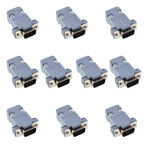 Jienk Kit De Conectores Vga Macho Db15 De 3 Filas, De S