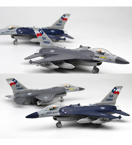 A Modelo De Avión De Aleación Fundido 1/100 F-16 Para