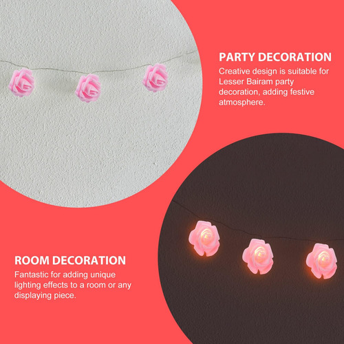 Vosarea 3 Metros Led Led Led Rose Lughtes Usb Luces De Luces