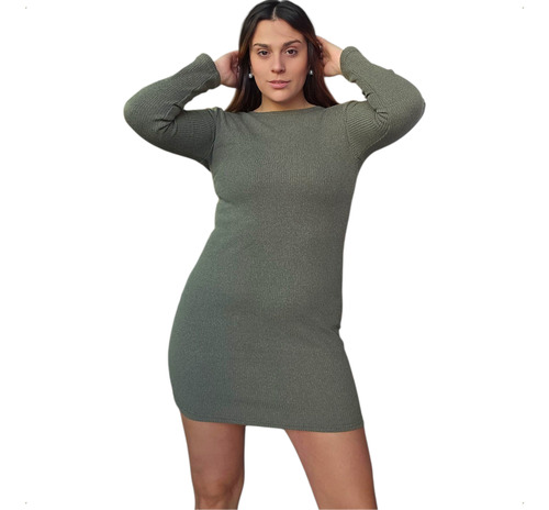 Vestido Morley Lanilla Abrigado,sexy Talle Grande Mc