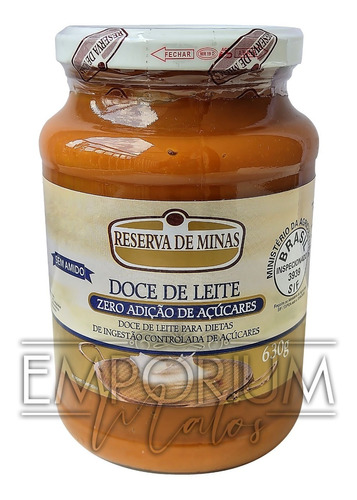 1 Doce De Leite Diet 630g Reserva De Minas