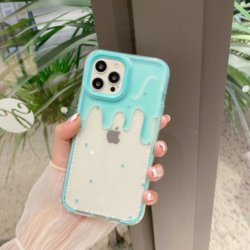 Funda Ice Cream Helado Derretido 360 Rudo Para iPhone + Mica