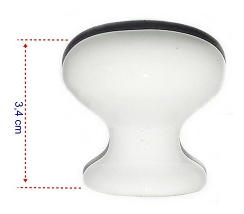 Tirador Pomo De Ceramica Blanco (vendo La Docena - Usados)
