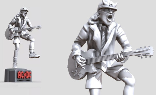 Ac Dc Angus Young Figura Archivo Stl Para Impresora 3d