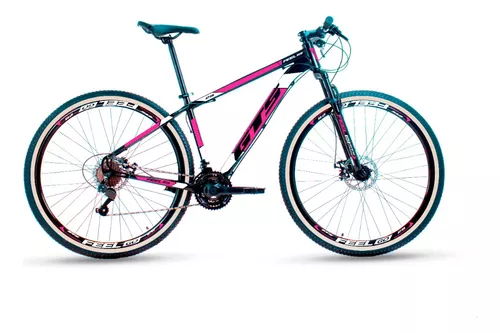 Bicicleta Aro 29 Gts Feel Freio À Disco 24 Marchas - Rosa+Preto