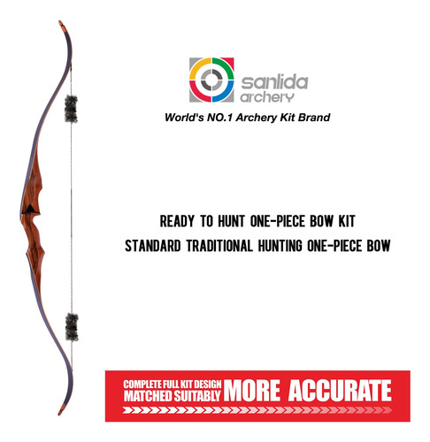 Arco Longbow Sanlida Royal X8 Mano Derecha 60 Pulgadas 50lb
