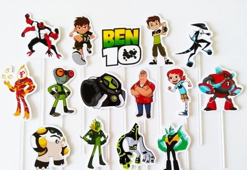 Pack 15 Toppers Para Cupcakes Muffins Ben 10