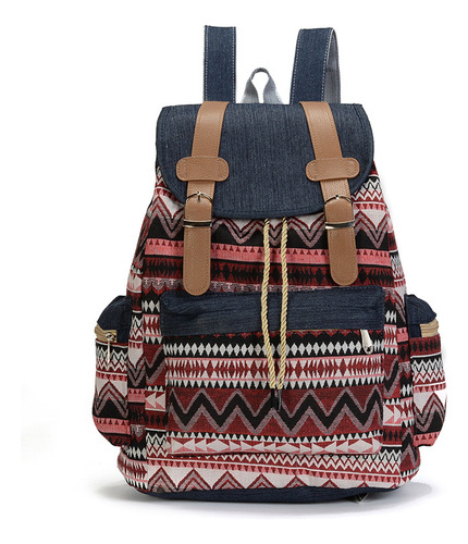 Bolso De Hombro De Mujer De Estilo Étnico, Mochilas Vaqueras