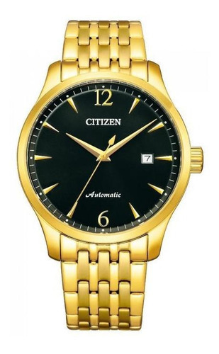 Reloj Citizen Automatic Nj011280e Hombre Color de la malla Dorado Color del bisel Dorado Color del fondo Negro