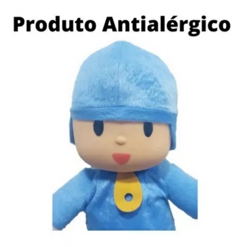 Boneco Pocoyo Pelucia 35cm Cabeça Vinil Fofinho C/ Cheirinho