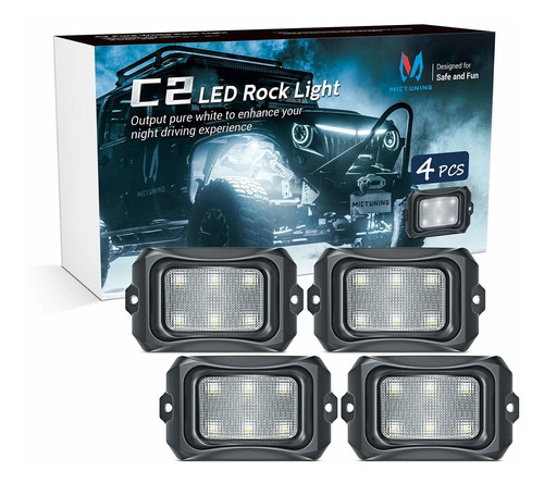 Mictuning C2 Luz Led Blanca Curvada Roca  4 Vaina Jeep