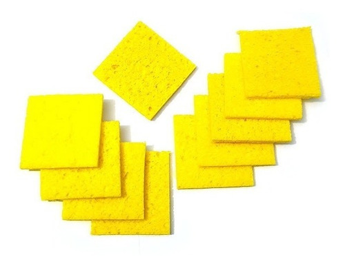 Esponja Vegetal Kaisi Para Ferro Soldar 64x64x7mm C/10 Peças