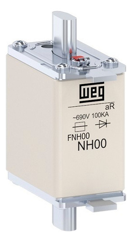 Fusível Ultra Rápido Weg 63a Nh00 Fnh00-63k-a 10705764