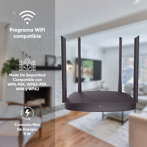 Router Inalámbrico Wisp / Hasta 1200 Mbps / Doble Banda Ac