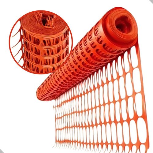 Tela Tapume Extrusada Laranja 1,20 X 50 Mts P/ Cerquite Obra