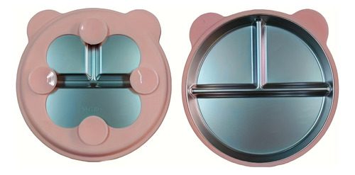 Plato De Acero Inoxidable 304 Con Base De Silicona