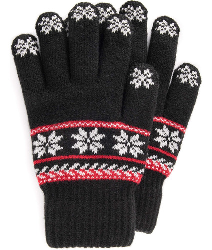 Muk Luks Guantes Para Mujer, Ébano, Osfm