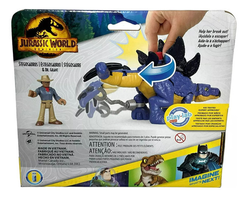 Conjunto Dr. Grant E Stegosaurus - Mattel