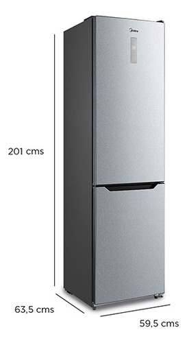 Midea Refrigerador Mdrb489mte50 321lts No Frost Plateado