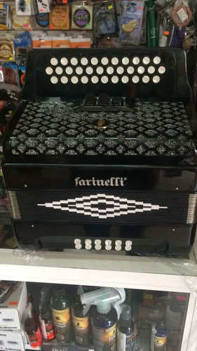 Acordeon Farinelli Negro 34 Botones 12 Bajos 3 Registro Fa 