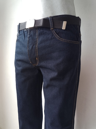 Imagen 4 de 8 de Jeans Tres Costuras Azul Oscuro Dama Y Caballero