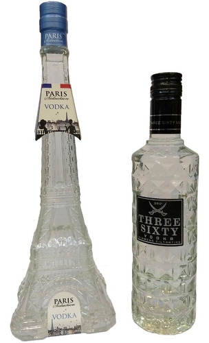 Combo Vodka 360 De 500cc + Vodka Torre Eiffel Frances