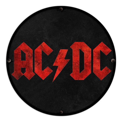 #652 - Cuadro Decorativo Vintage - Ac/dc Rock Música Logo