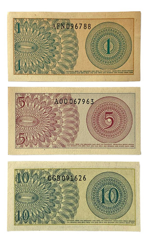 Billetes De Indonesia / Satu Sen 3 Unidades (Usado)