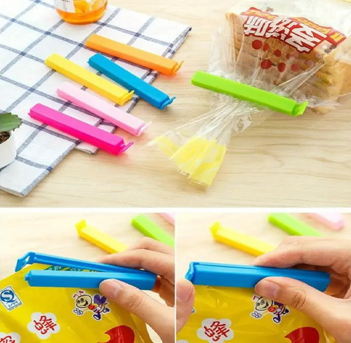 Incluye 5! Clips Sellar Cerrar Bolsas Y Conservar Alimentos