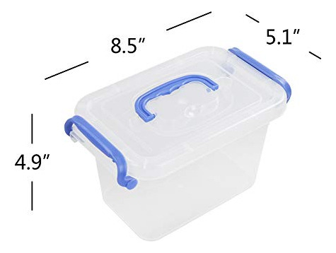 Mini Caja De Almacenamiento De Plástico Eagrye De 1,5 L, Tra