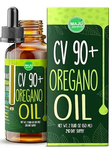 Aceite De Oregano Maju, 90%+ Carvacrol (2 Fl Oz) - Refuerzo