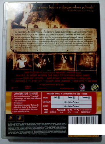 The Omen La Profecia Terror Dvd Original (Usado)