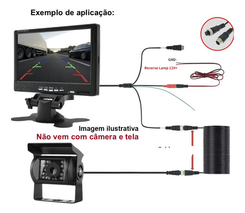 20 Cabos Extensão 20mts Aviador M12 P/ Câmera Monitor Orbe