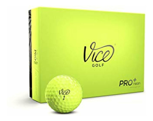 Vice Pro Plus Pelotas De Golf (1 Docena), Lime, 12