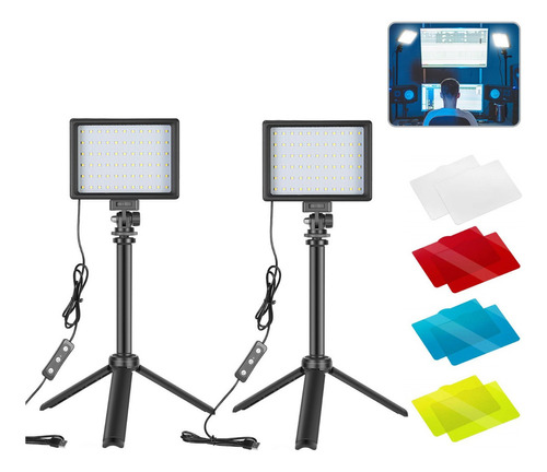 Neewer Luz De Video Led Usb Fotografía Regulable (2 Packs)