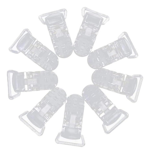 Clips Para Portachupetes Transparentes X15uds La Fabriquita